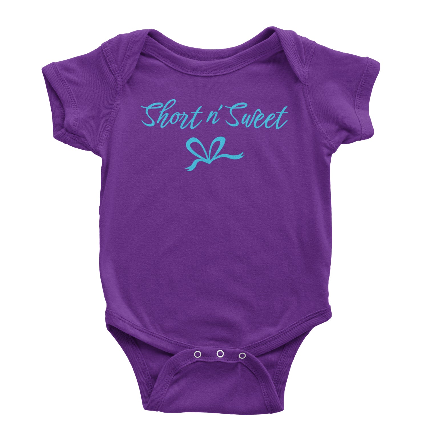 Bow Short N' Sweet Music Infant One-Piece Romper Bodysuit and Toddler T-shirt Purple