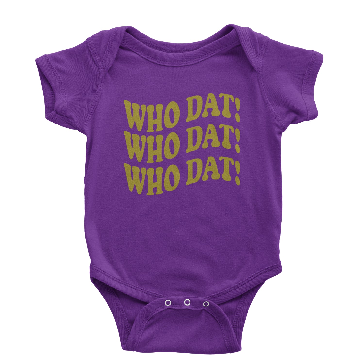 Who Dat Wavy Design Who Dat Nation Infant One-Piece Romper Bodysuit and Toddler T-shirt Purple