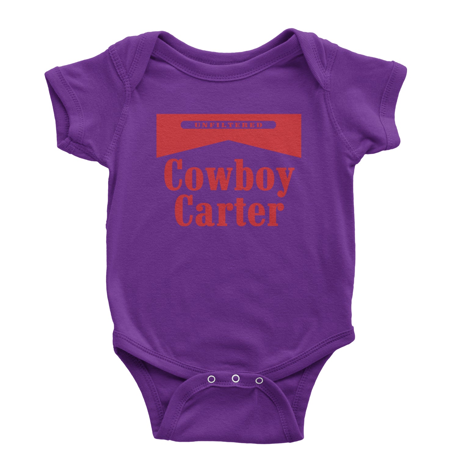 Cowboy Karter Country Act Two Infant One-Piece Romper Bodysuit and Toddler T-shirt Purple