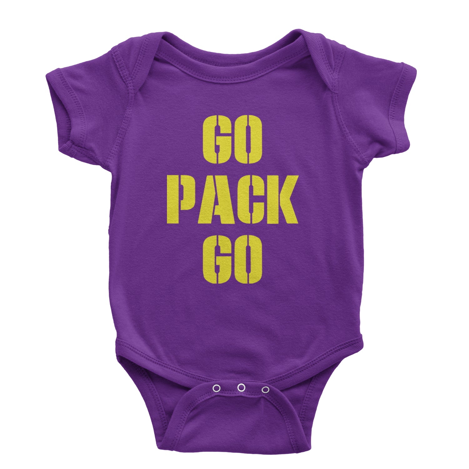 Go Pack Go Green Bay Infant One-Piece Romper Bodysuit and Toddler T-shirt Purple