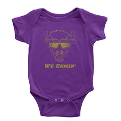 We Coming Coach Prime Colorado Infant One-Piece Romper Bodysuit and Toddler T-shirt Purple