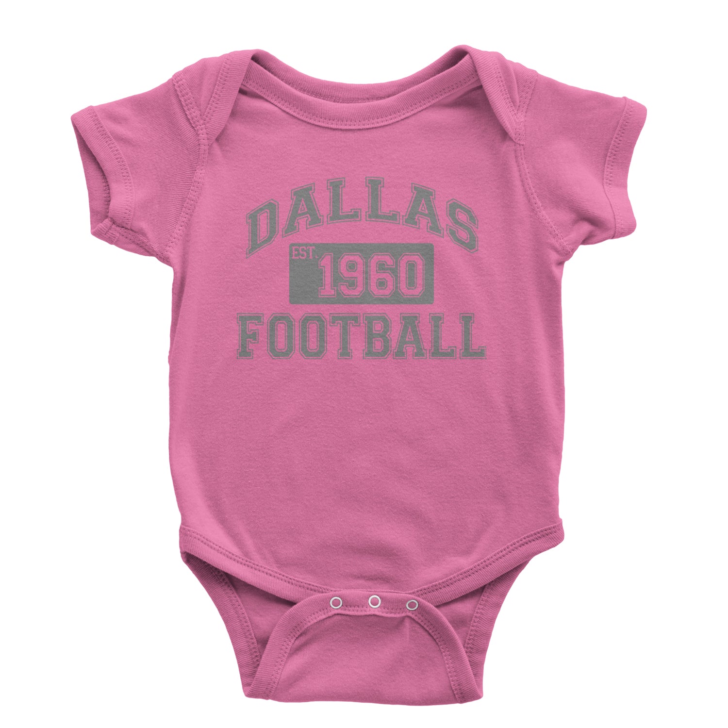 Dallas Football Established 1960 Infant One-Piece Romper Bodysuit and Toddler T-shirt Raspberry