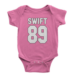 Swift 89 Birth Year Music Fan Era Poets Department Lover Infant One-Piece Romper Bodysuit and Toddler T-shirt Raspberry