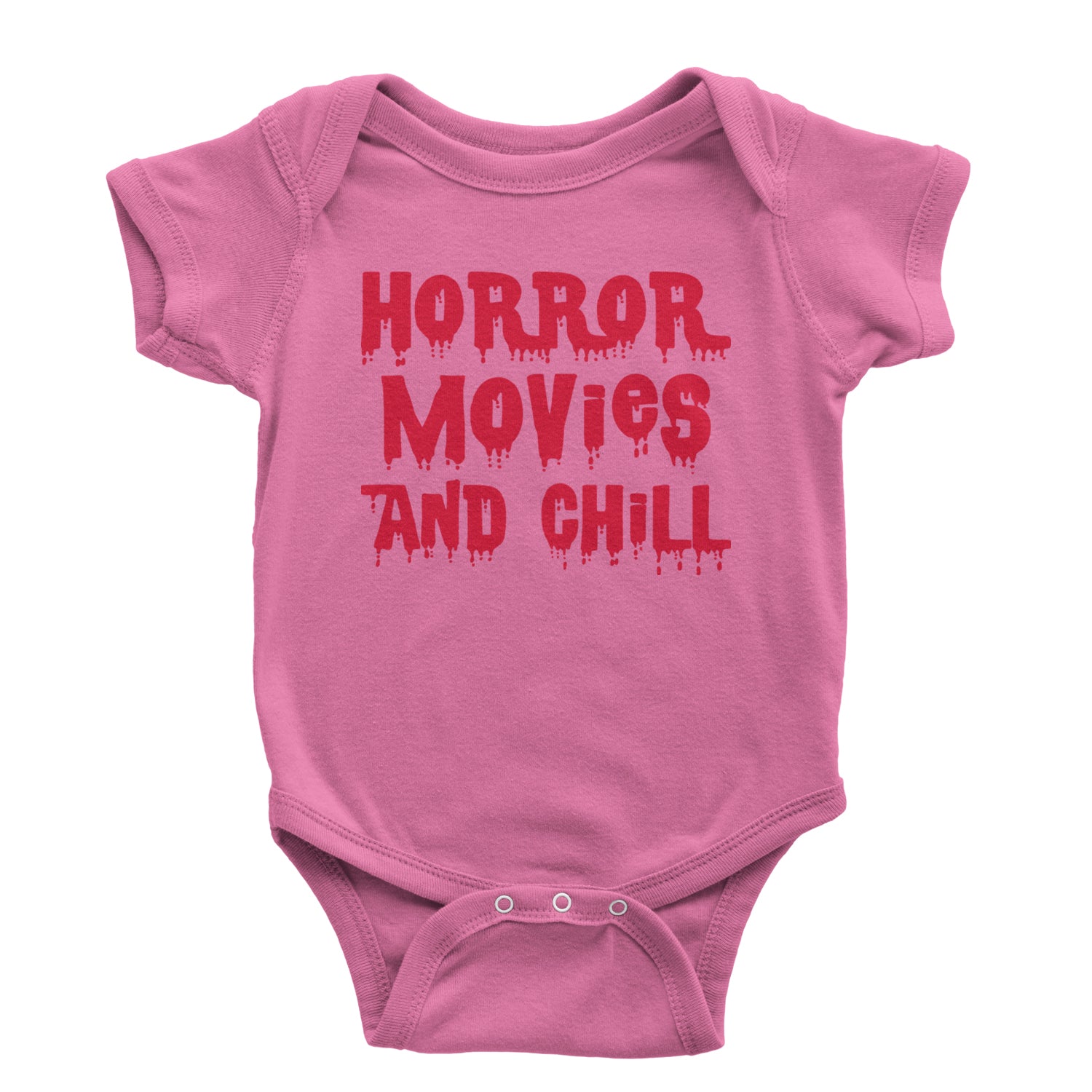 Horror Movies and Chill Infant One-Piece Romper Bodysuit and Toddler T-shirt Raspberry