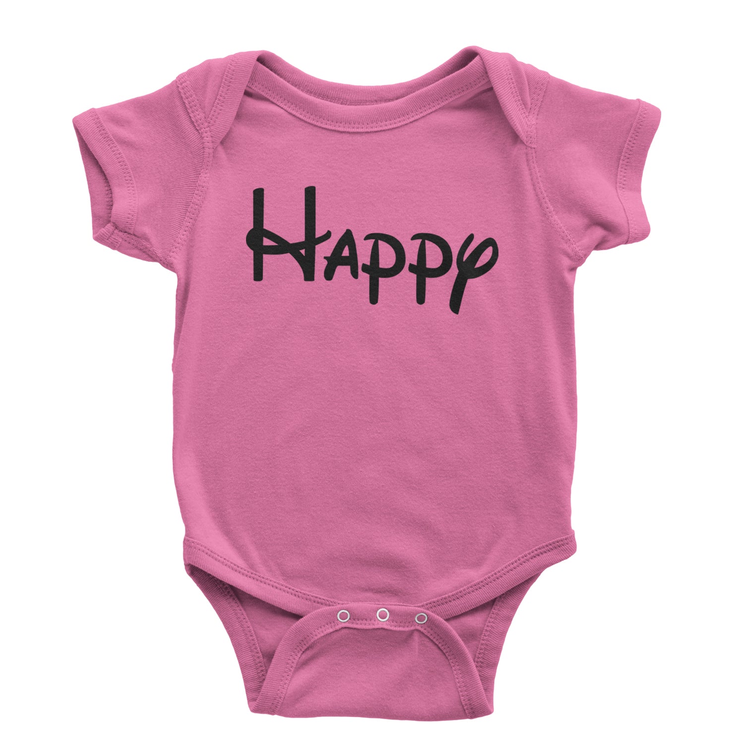 Happy - 7 Dwarfs Costume Infant One-Piece Romper Bodysuit and Toddler T-shirt Raspberry