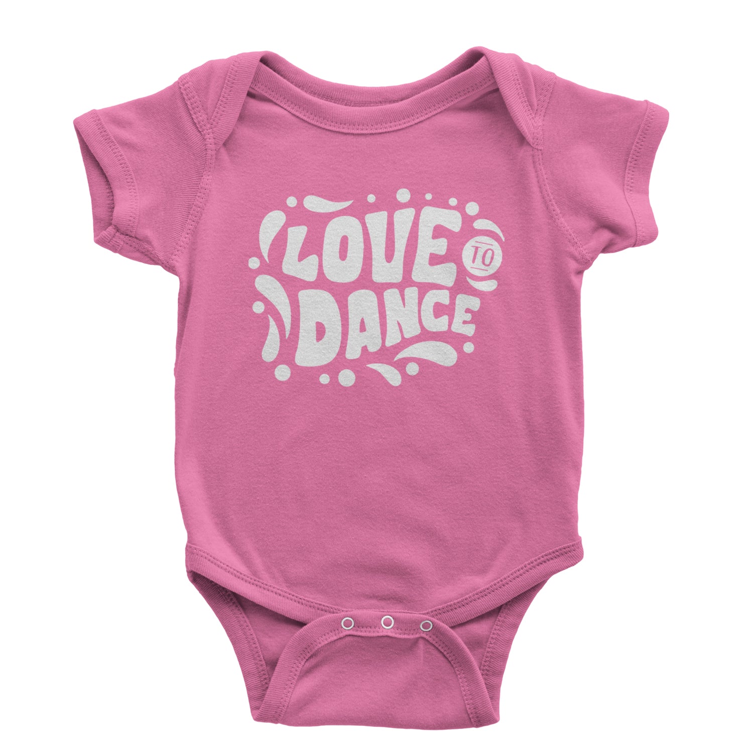 Love To Dance Infant One-Piece Romper Bodysuit and Toddler T-shirt Raspberry