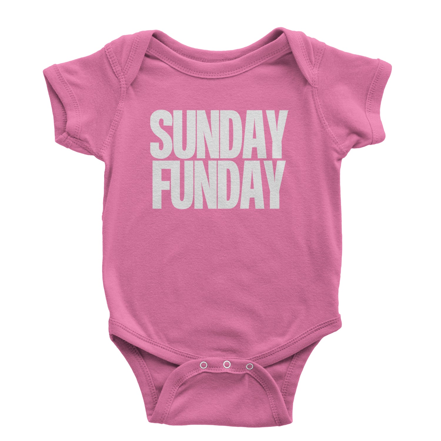 Sunday Funday  Infant One-Piece Romper Bodysuit and Toddler T-shirt Raspberry