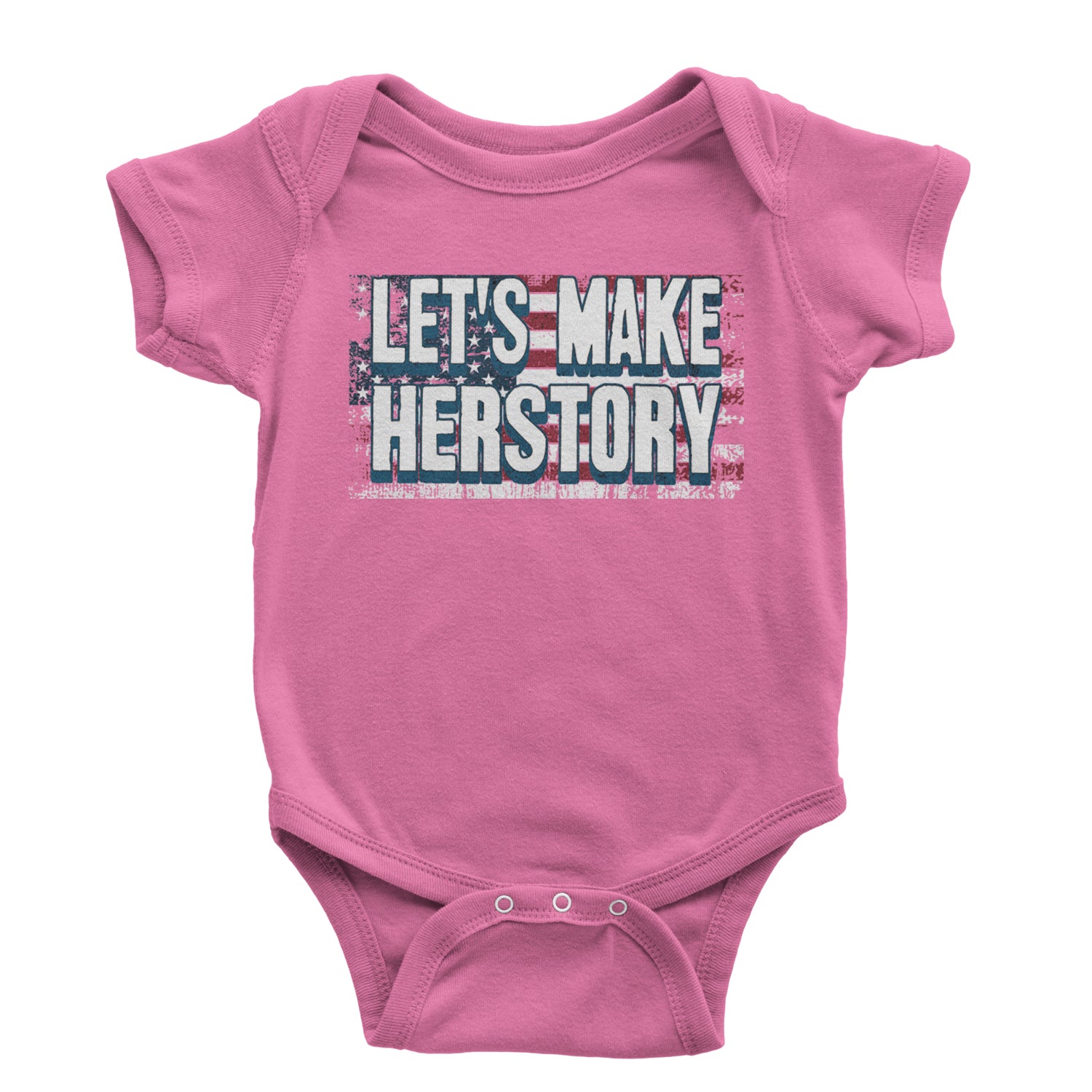 Lets Make Herstory - Support Kamala Harris For President 2024 Infant One-Piece Romper Bodysuit and Toddler T-shirt Raspberry