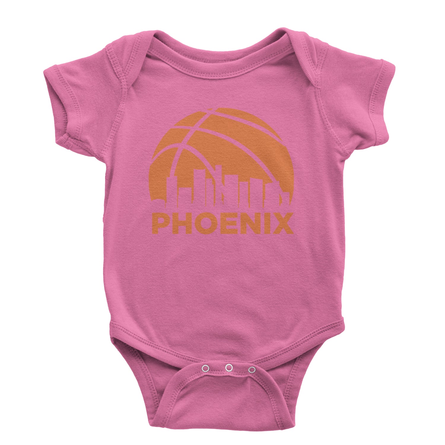 Phoenix Basketball Sunset City Skyline Infant One-Piece Romper Bodysuit and Toddler T-shirt Raspberry