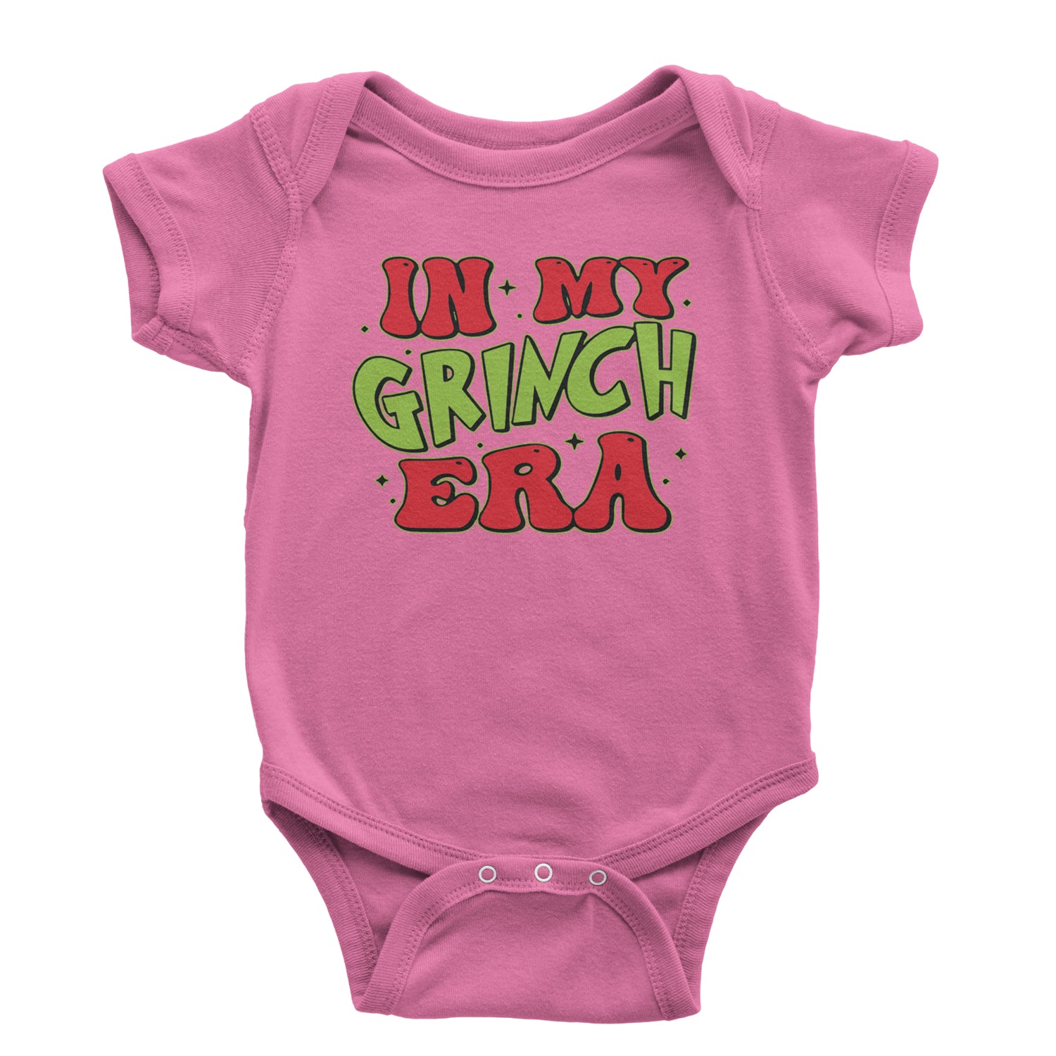 In My Gr-nch Era Jolly Merry Christmas Infant One-Piece Romper Bodysuit and Toddler T-shirt Raspberry