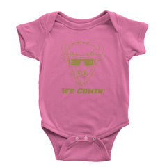 We Coming Coach Prime Colorado Infant One-Piece Romper Bodysuit and Toddler T-shirt Raspberry
