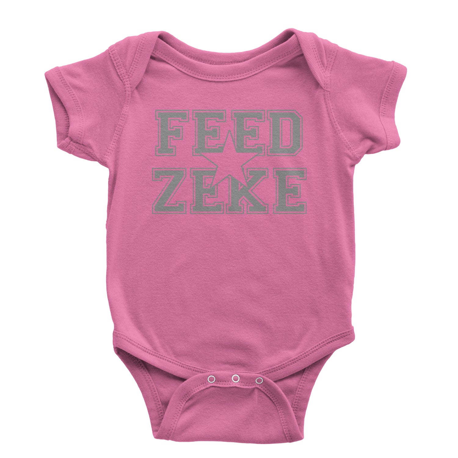 Feed Zeke Football Infant One-Piece Romper Bodysuit and Toddler T-shirt Raspberry