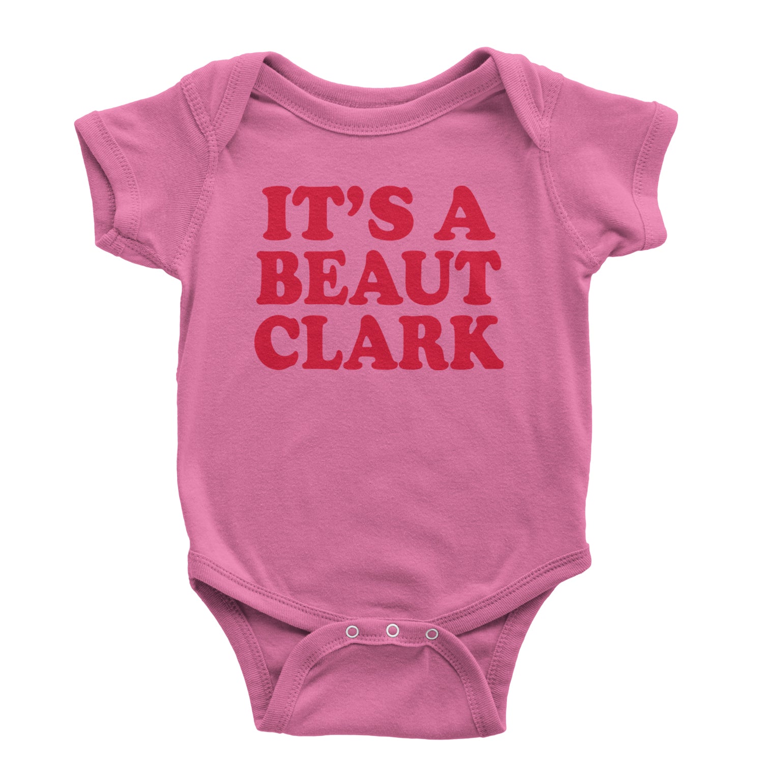 It's a Beaut Clark Festive Christmas Infant One-Piece Romper Bodysuit and Toddler T-shirt Raspberry