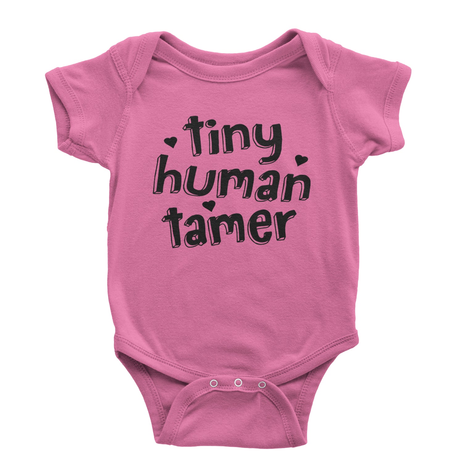 Tiny Human Tamer Teacher Infant One-Piece Romper Bodysuit and Toddler T-shirt Raspberry