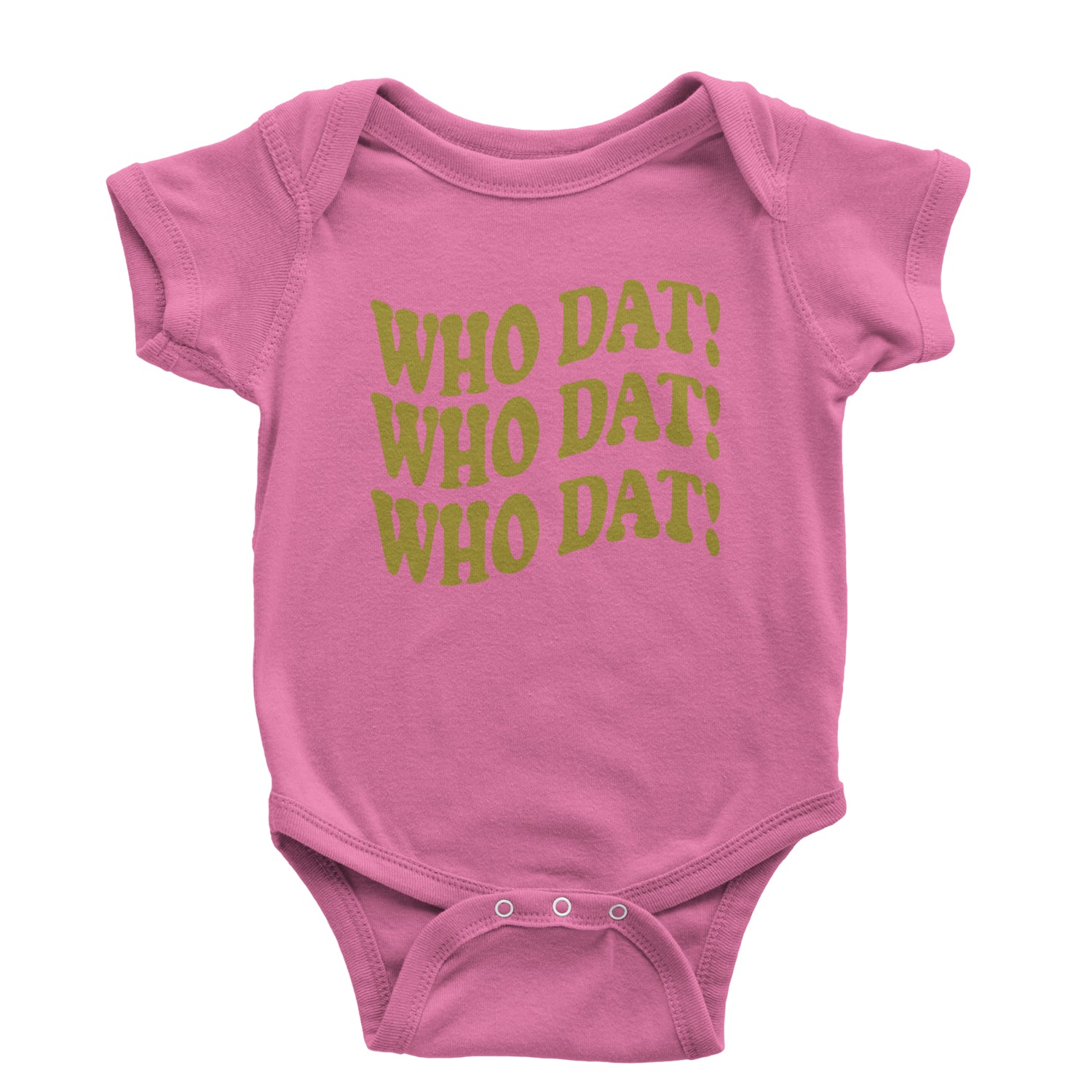 Who Dat Wavy Design Who Dat Nation Infant One-Piece Romper Bodysuit and Toddler T-shirt Raspberry