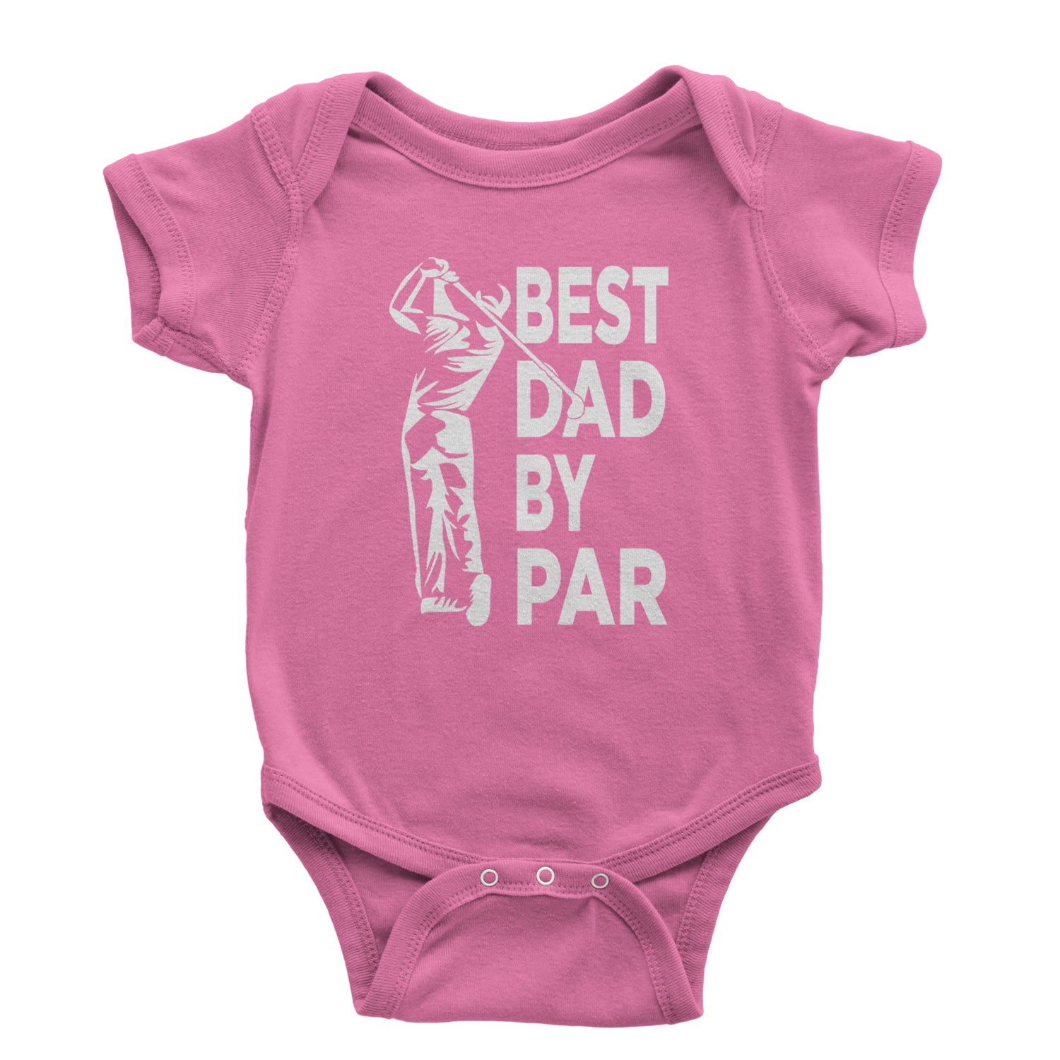 Best Dad By Par Golfing Gift For Father Infant One-Piece Romper Bodysuit and Toddler T-shirt Raspberry