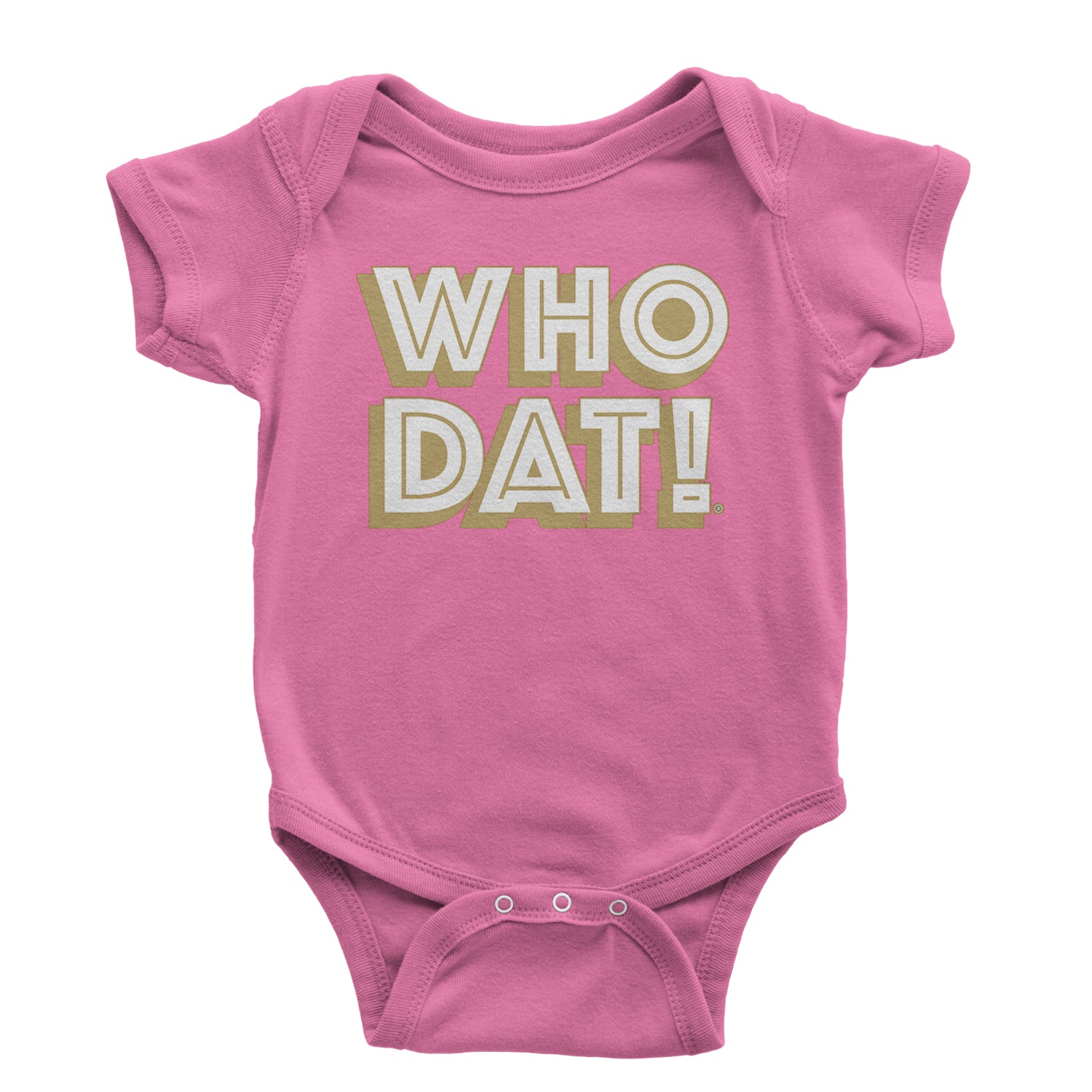 Who Dat Nation Big Bold New Orleans Infant One-Piece Romper Bodysuit and Toddler T-shirt Raspberry