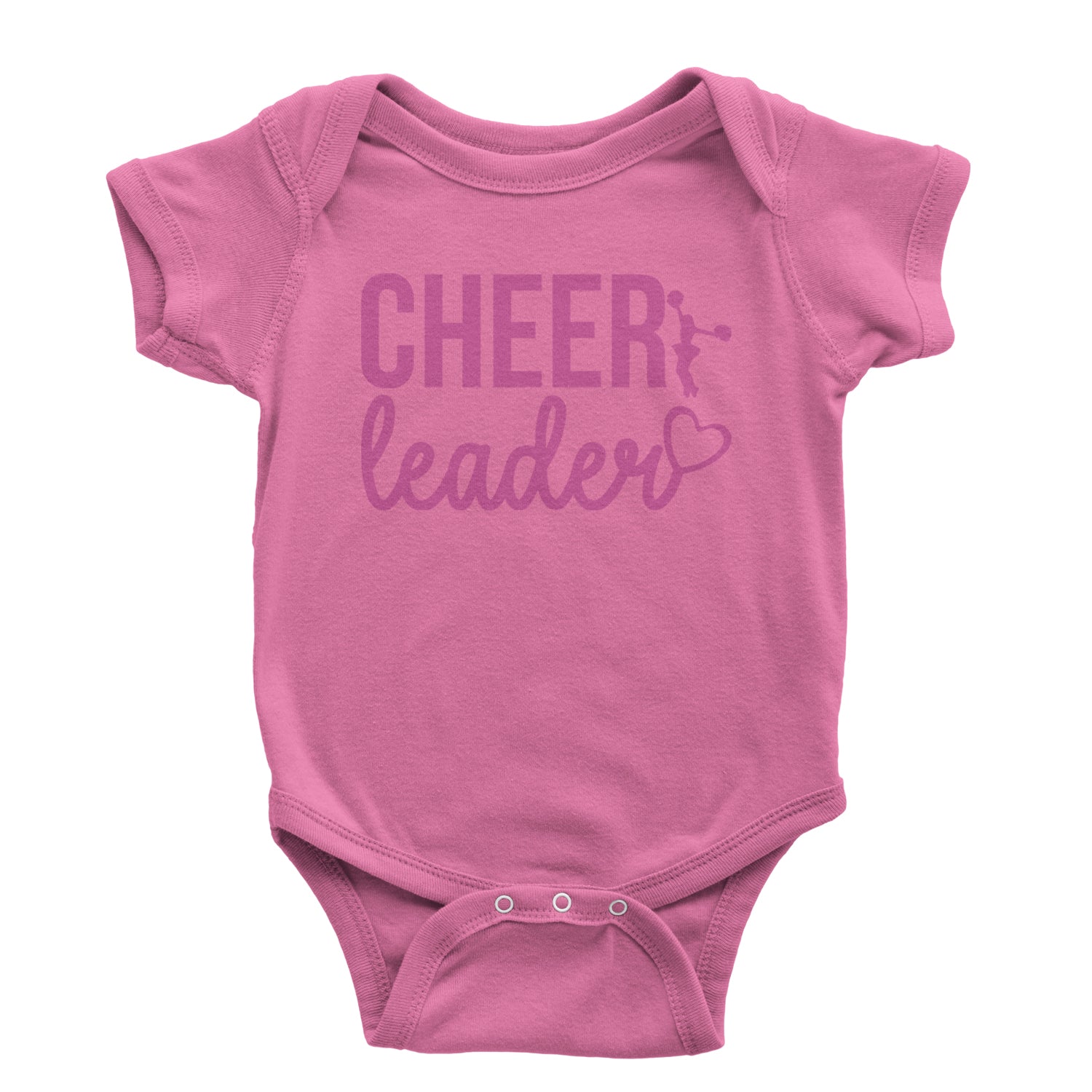 Cheerleader Heart Love Infant One-Piece Romper Bodysuit and Toddler T-shirt Raspberry