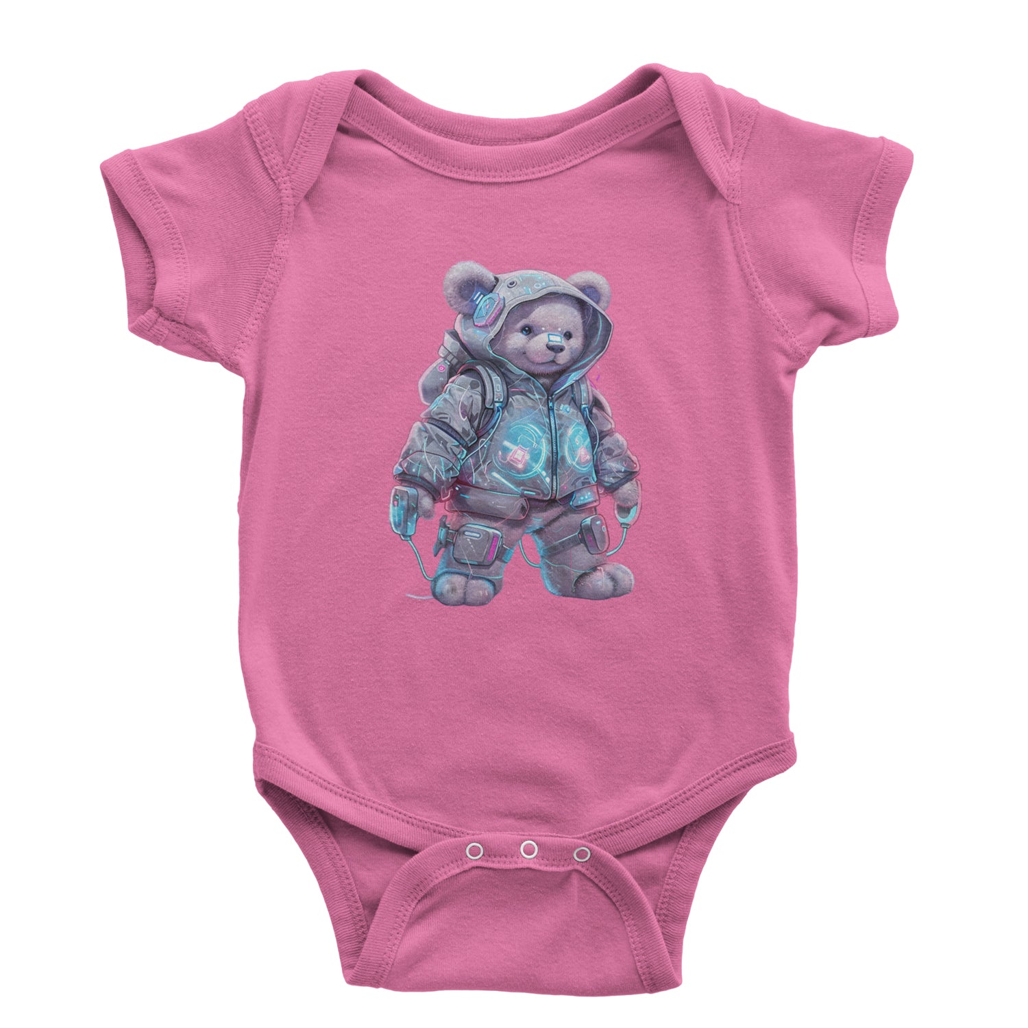 Cyberpunk Adventure Urban Graffiti Bear Infant One-Piece Romper Bodysuit Or Toddler T-shirt Raspberry