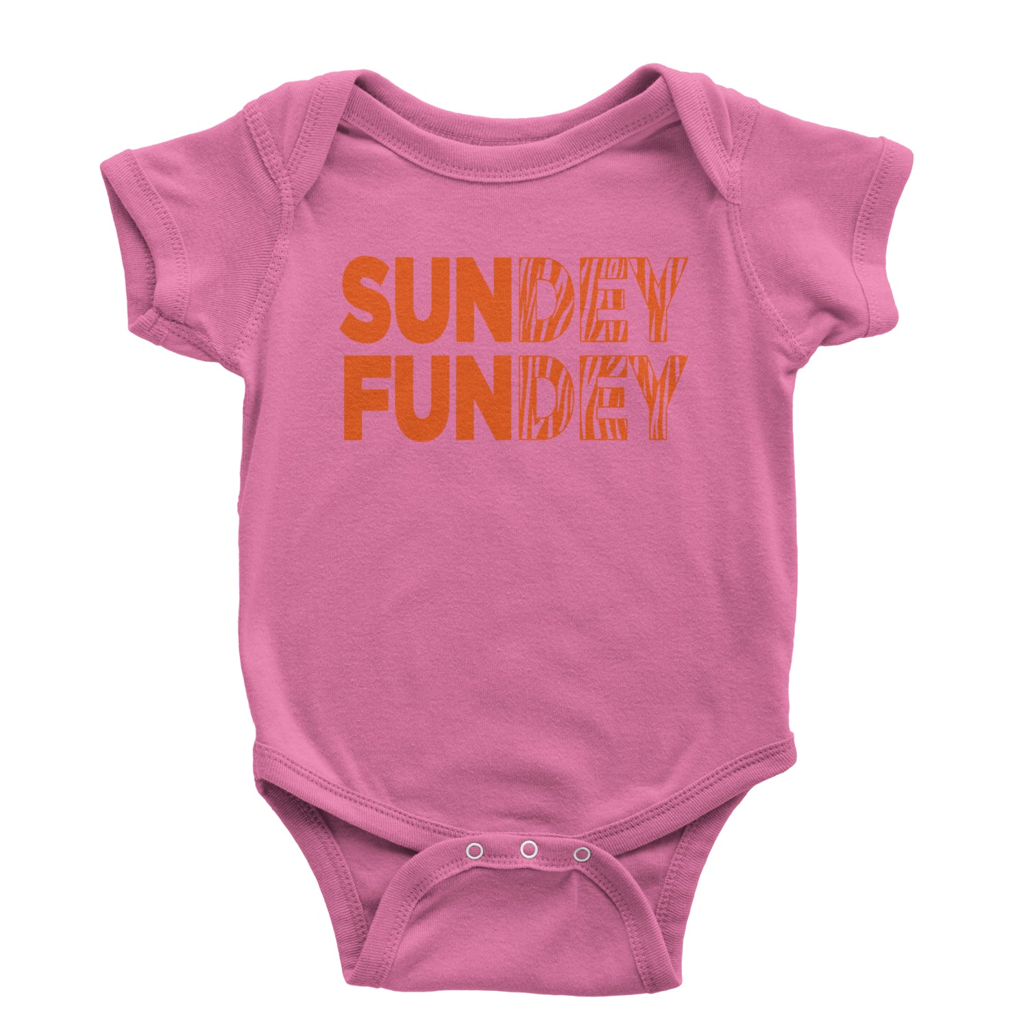 SunDEY FunDEY Sunday FundayInfant One-Piece Romper Bodysuit and Toddler T-shirt Raspberry