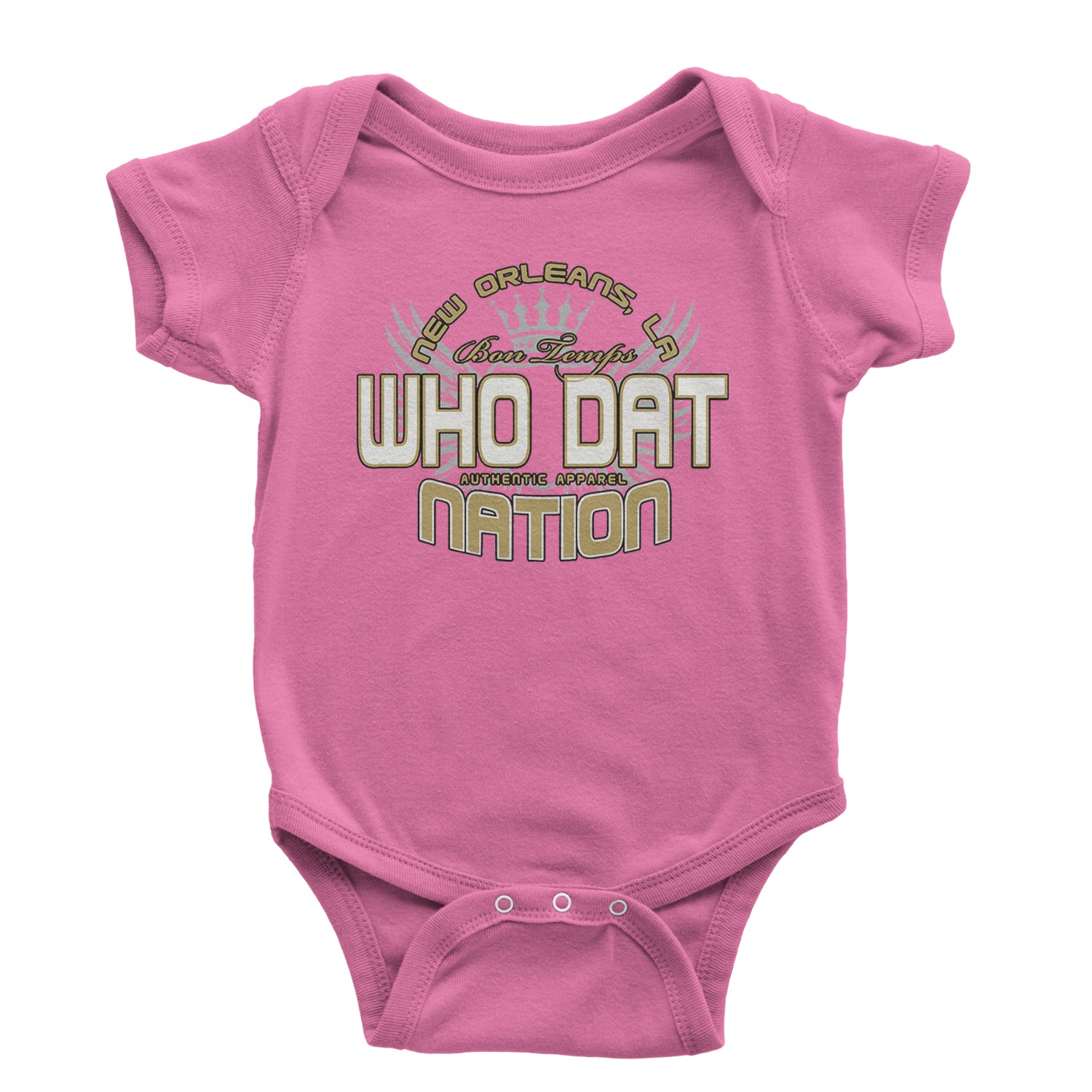 Who Dat Nation New Orleans (Color) Infant One-Piece Romper Bodysuit and Toddler T-shirt Raspberry