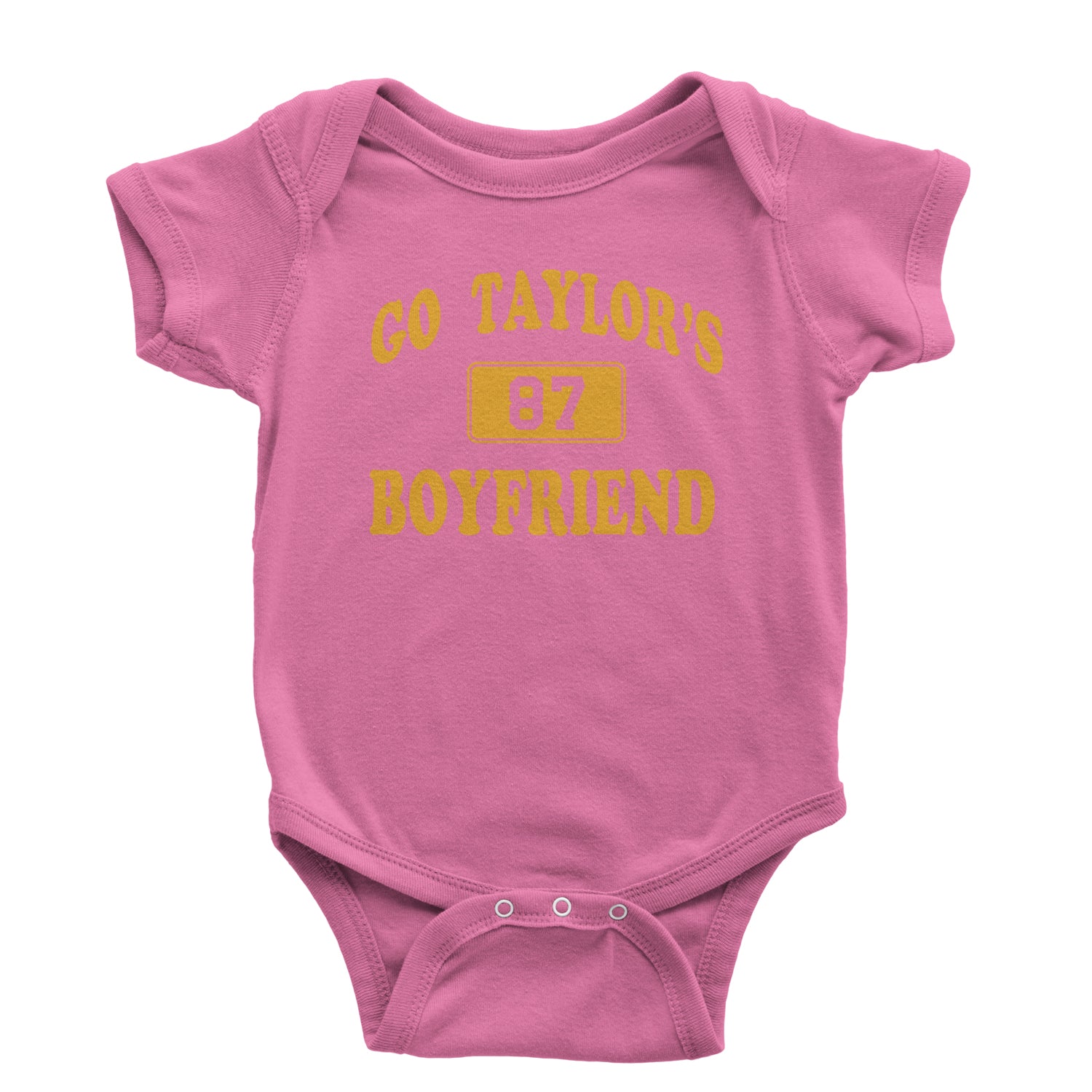 Go Taylor's Boyfriend Kansas City Infant One-Piece Romper Bodysuit and Toddler T-shirt Raspberry