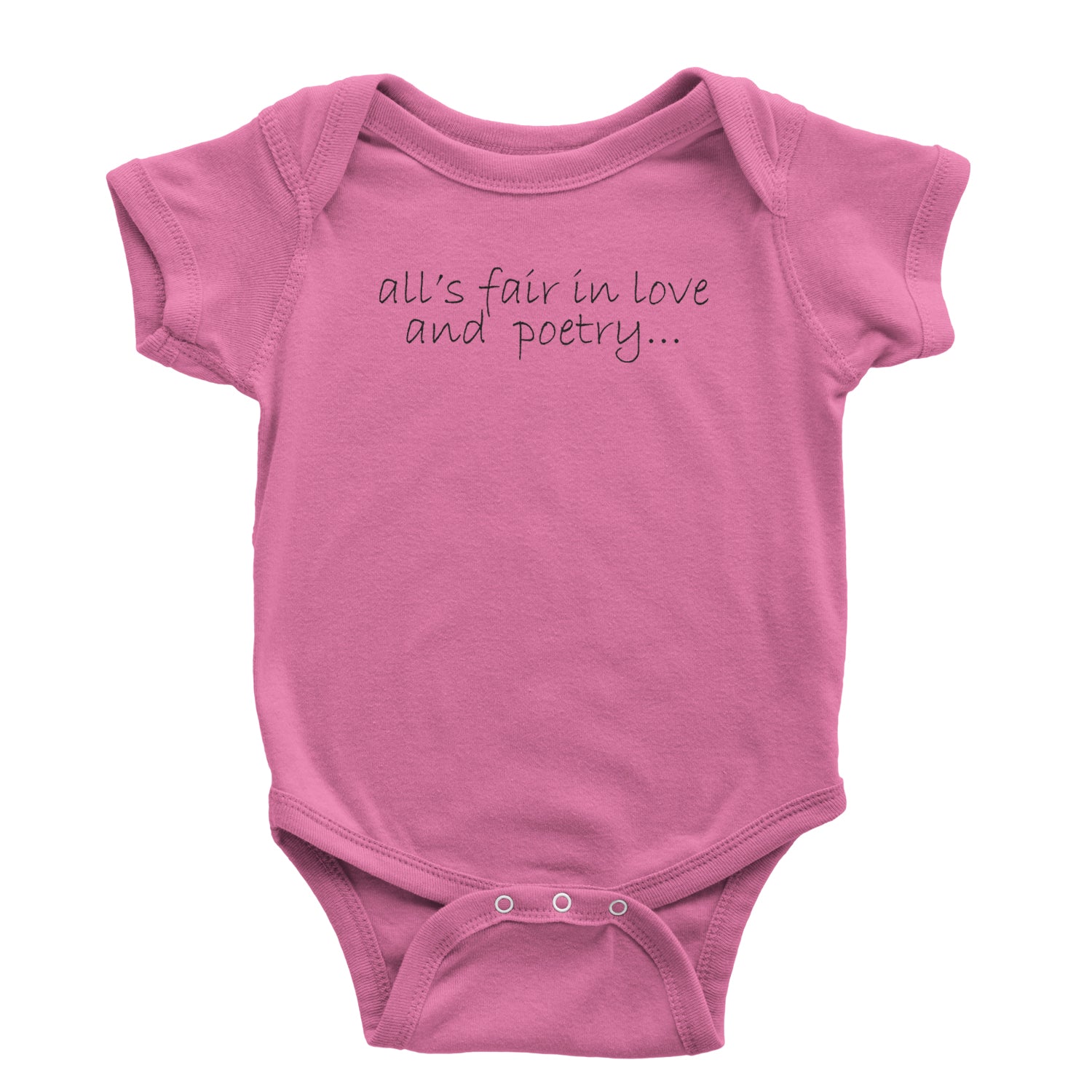 All's Fair In Love And Poetry TTPD Poets Department Infant One-Piece Romper Bodysuit and Toddler T-shirt Raspberry