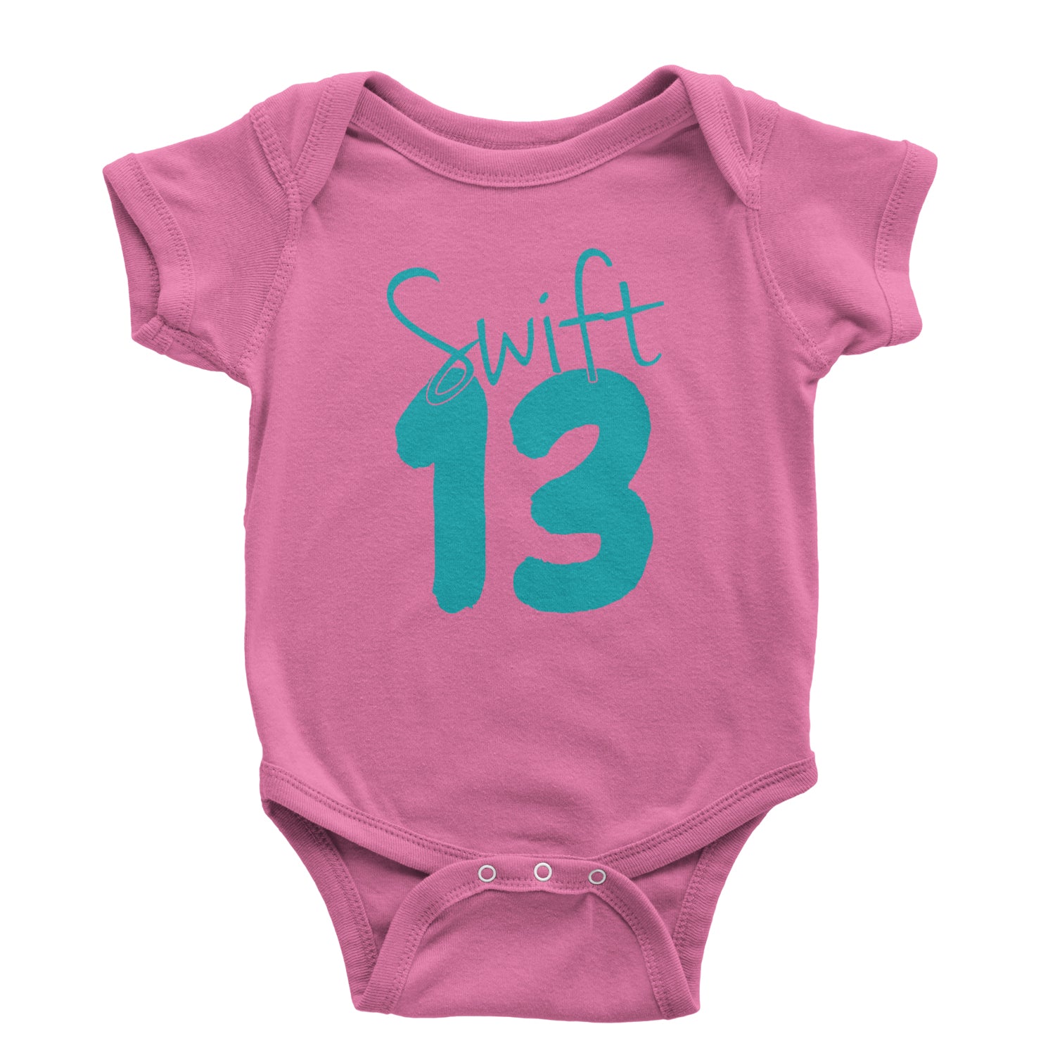 13 Swift 13 Lucky Number Era TTPD Infant One-Piece Romper Bodysuit and Toddler T-shirt Raspberry