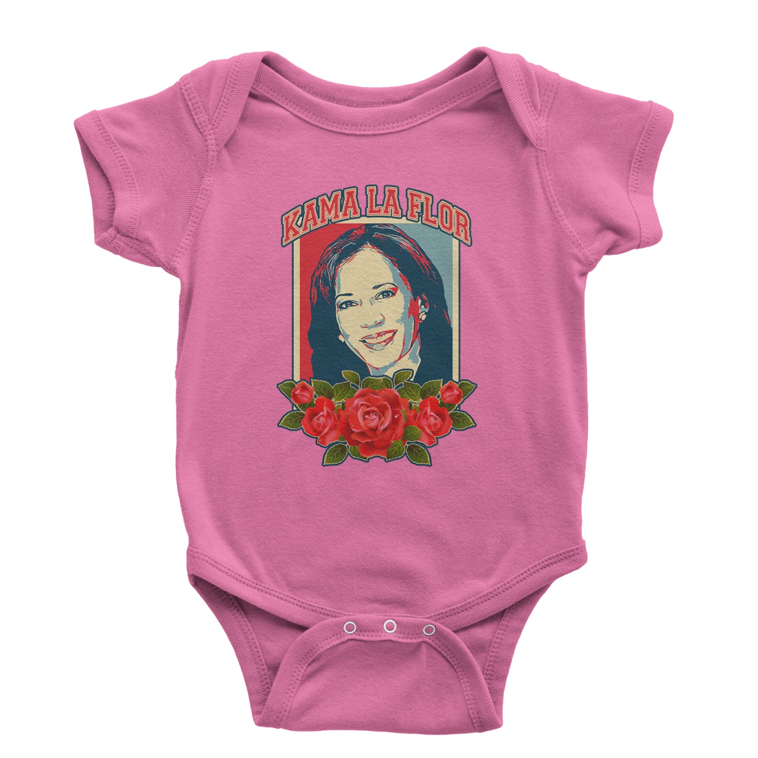 Kama La Flor Kamala Como La Flor Infant One-Piece Romper Bodysuit and Toddler T-shirt Raspberry