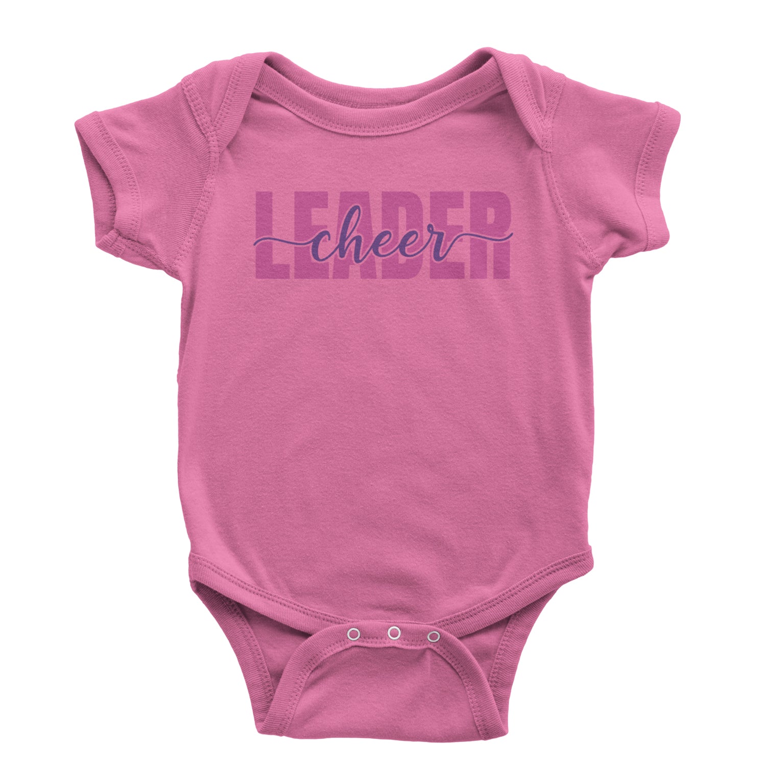 Cheerleader Script Style Infant One-Piece Romper Bodysuit and Toddler T-shirt Raspberry