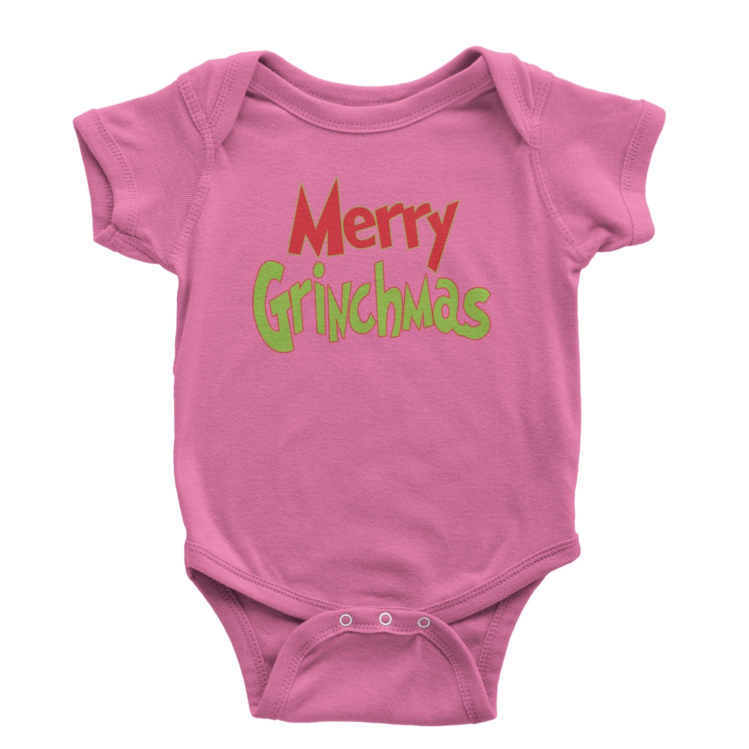 Merry Grinchmas Jolly Merry Christmas Infant One-Piece Romper Bodysuit and Toddler T-shirt Raspberry