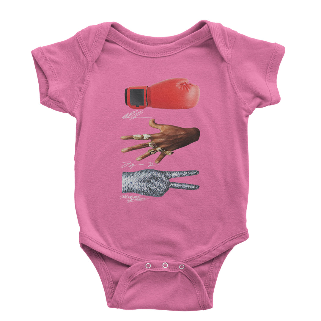 Tyson Jordan Jackson Iconic Michaels Infant One-Piece Romper Bodysuit and Toddler T-shirt Raspberry