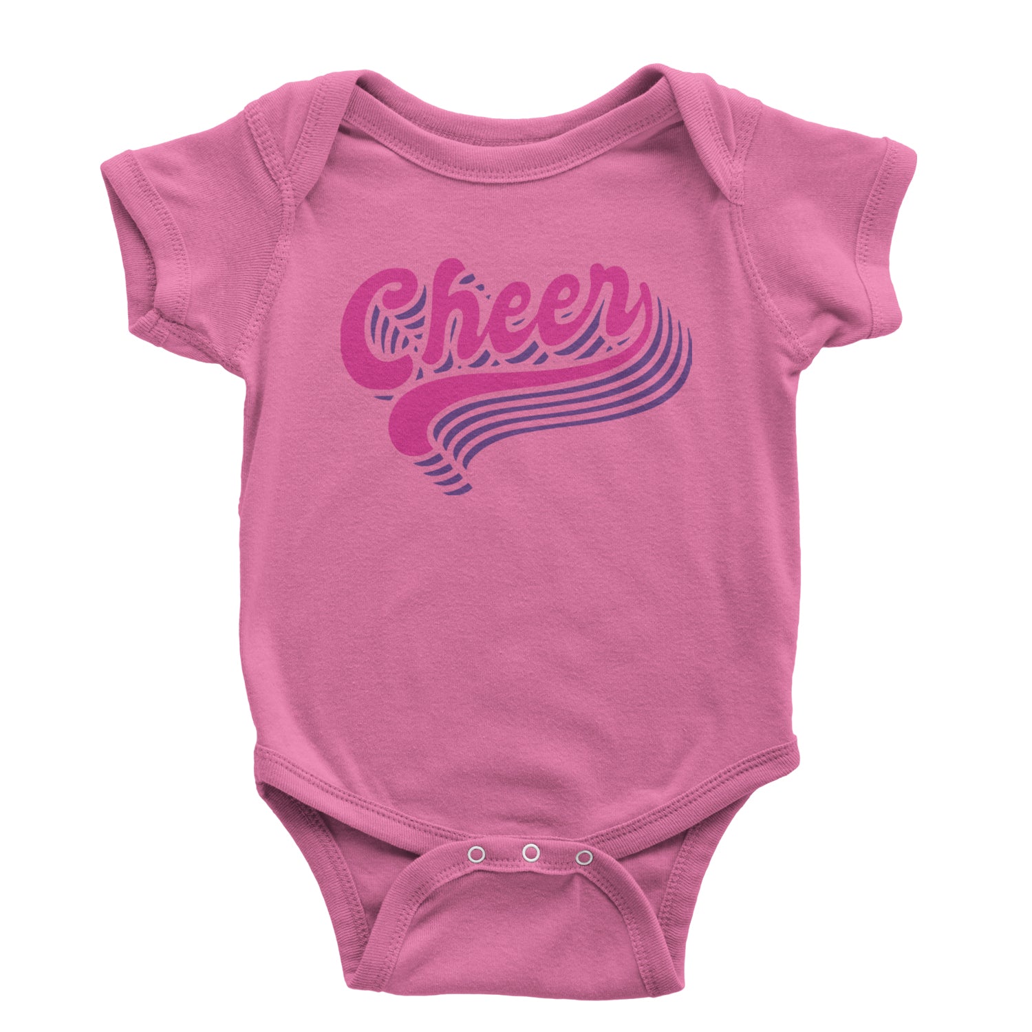 Cheer Pride Infant One-Piece Romper Bodysuit and Toddler T-shirt Raspberry