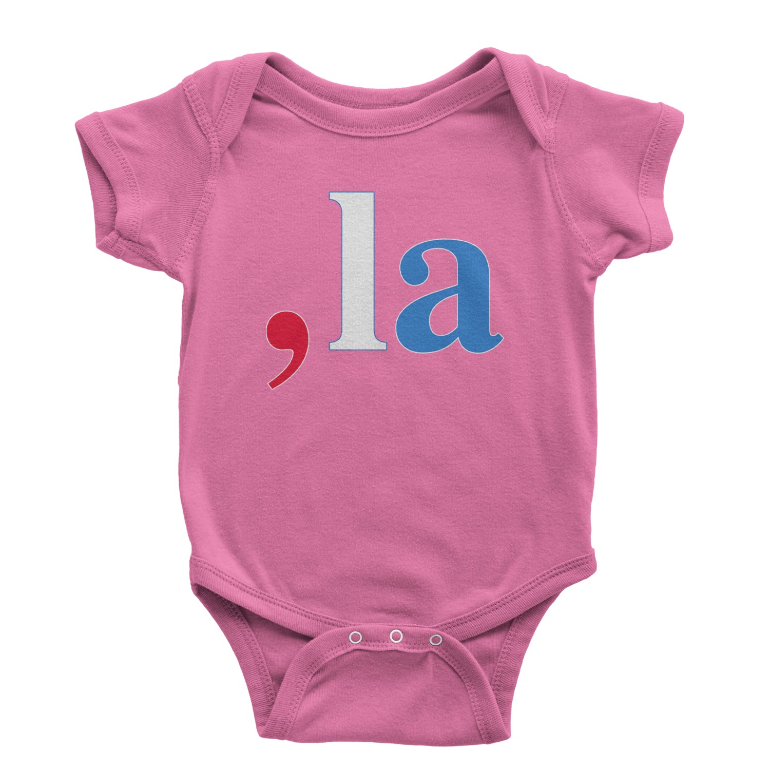 Comma-La - Support Kamala Harris For President 2024 Infant One-Piece Romper Bodysuit and Toddler T-shirt Raspberry