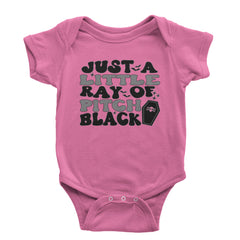 Just A Little Ray of Pitch Black graphic on Onesie and Toddler T-Shirt alternate view 6