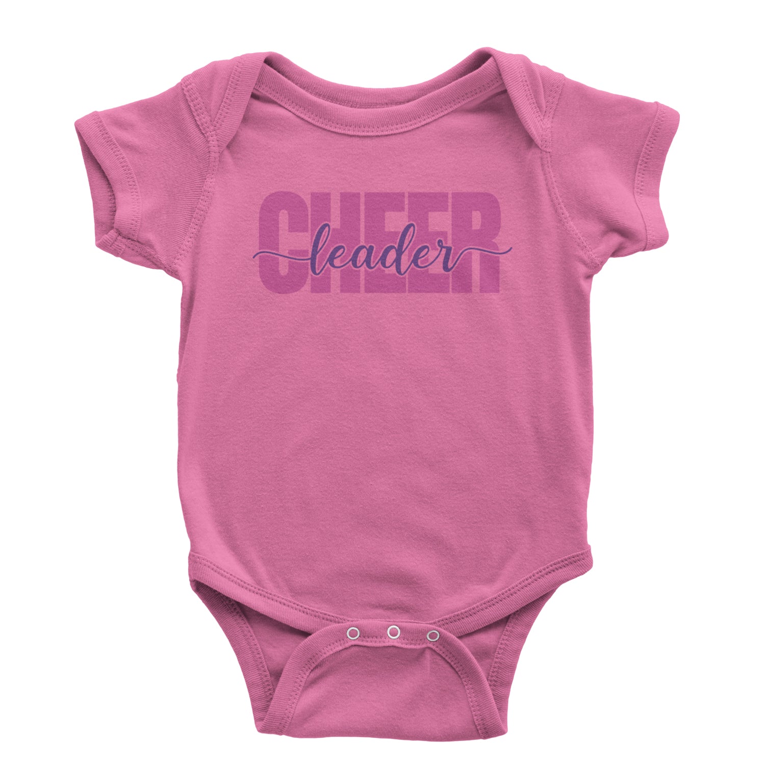 Cheerleader with Scripted Flair Infant One-Piece Romper Bodysuit and Toddler T-shirt Raspberry