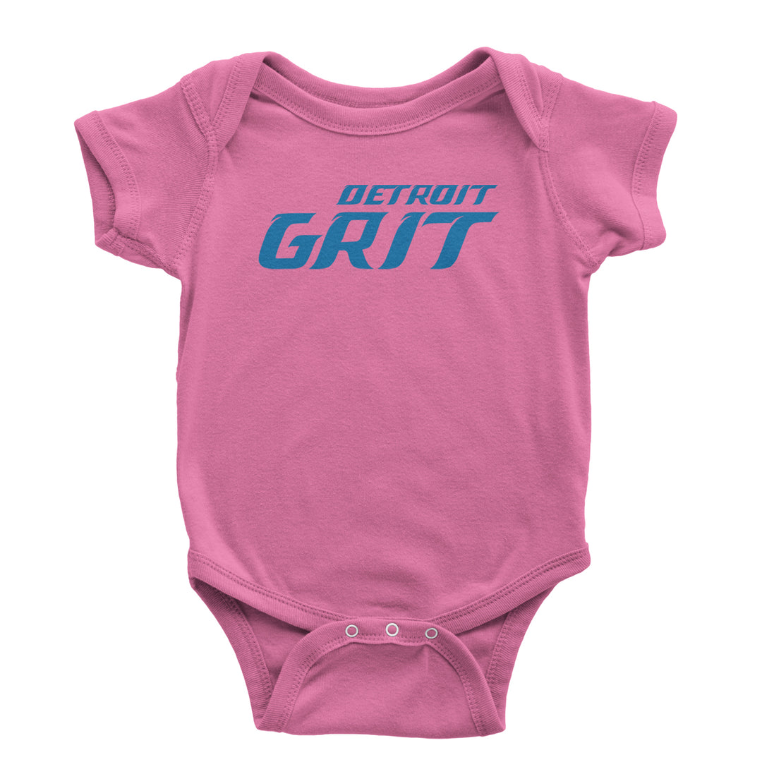 Grit Detroit Football Hard Knocks Infant One-Piece Romper Bodysuit and Toddler T-shirt Raspberry