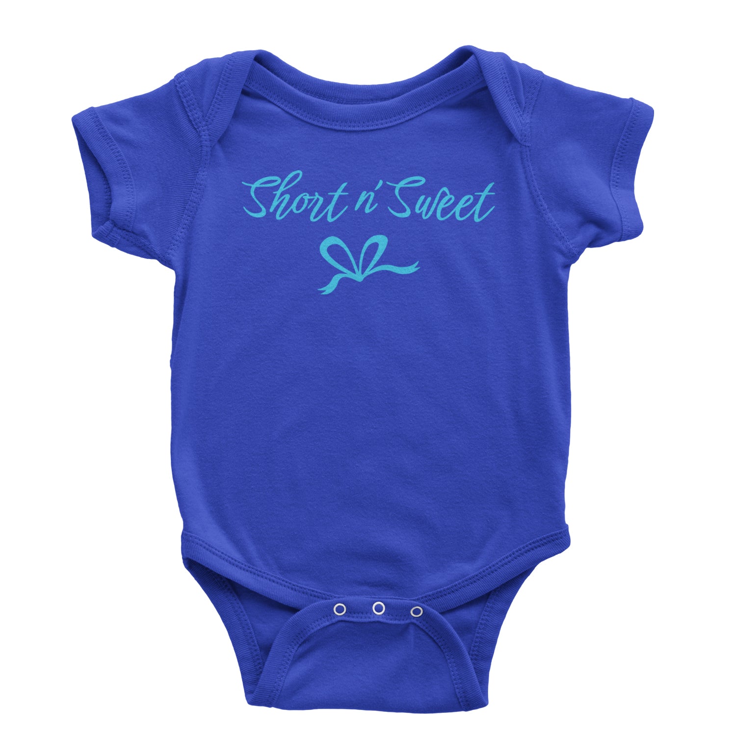 Bow Short N' Sweet Music Infant One-Piece Romper Bodysuit and Toddler T-shirt Royal Blue