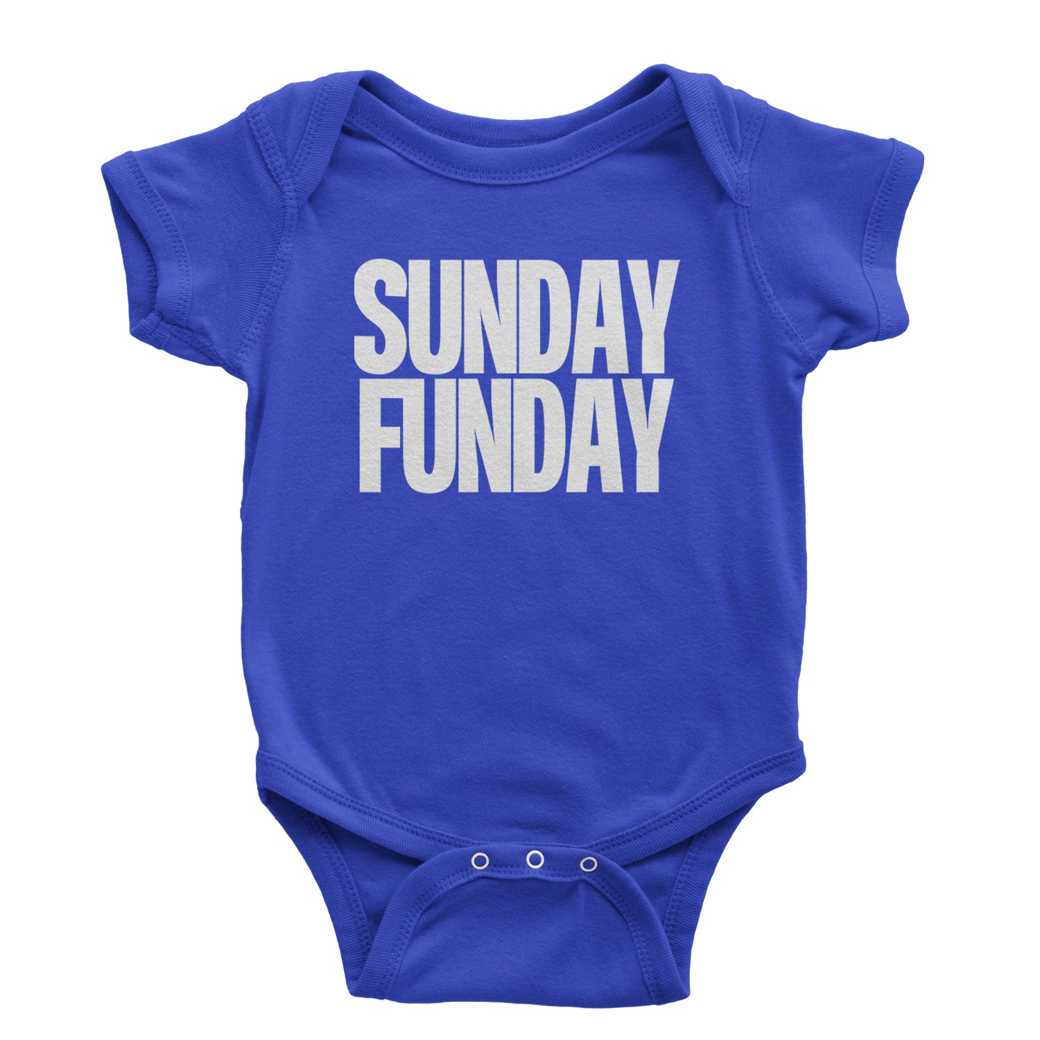 Sunday Funday  Infant One-Piece Romper Bodysuit and Toddler T-shirt Royal Blue