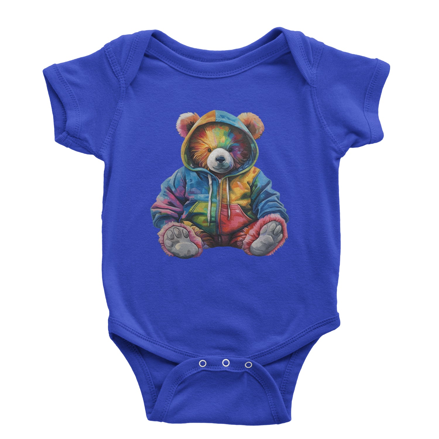 Rainbow Streetwear Urban Graffiti Bear Infant One-Piece Romper Bodysuit Or Toddler T-shirt Royal Blue