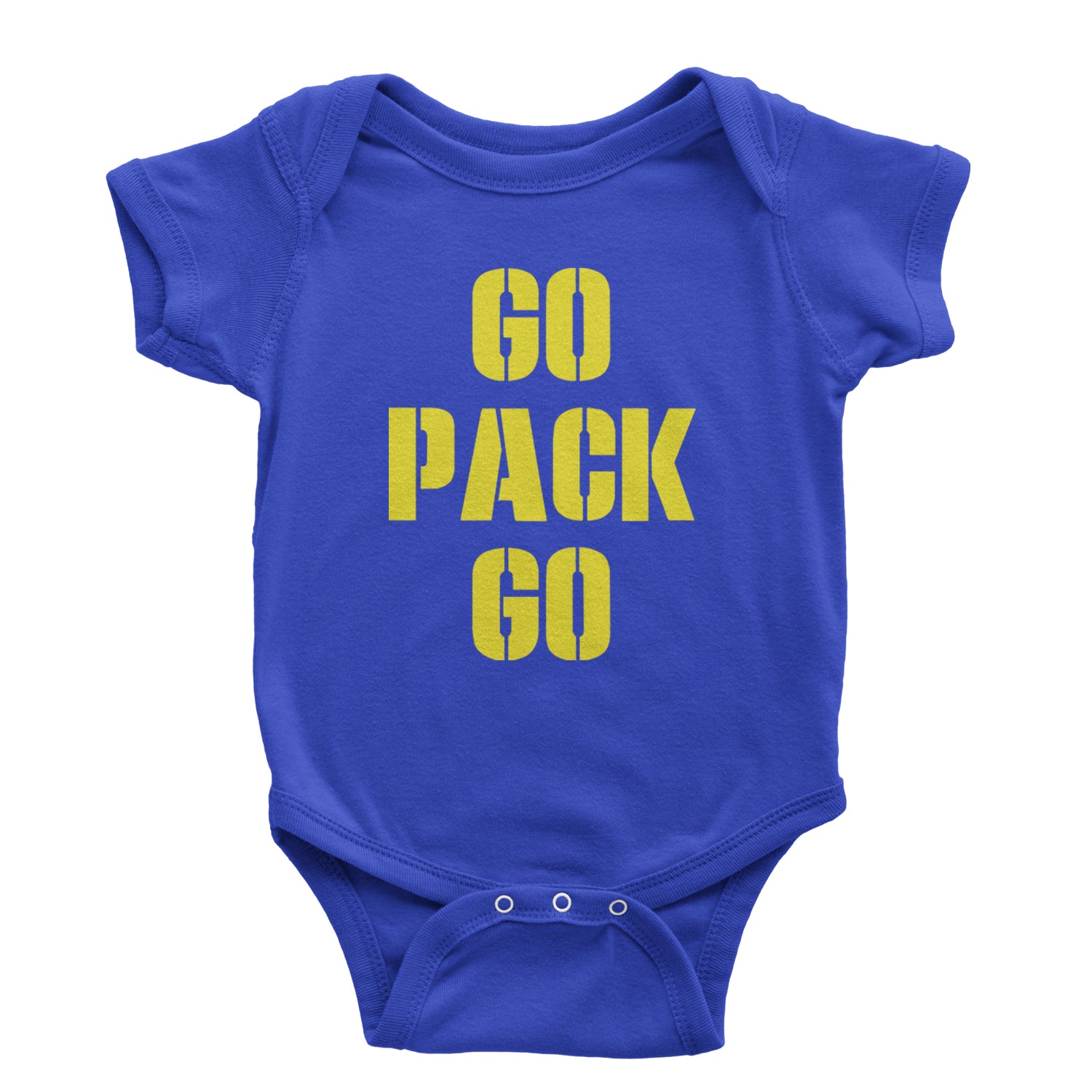 Go Pack Go Green Bay Infant One-Piece Romper Bodysuit and Toddler T-shirt Royal Blue