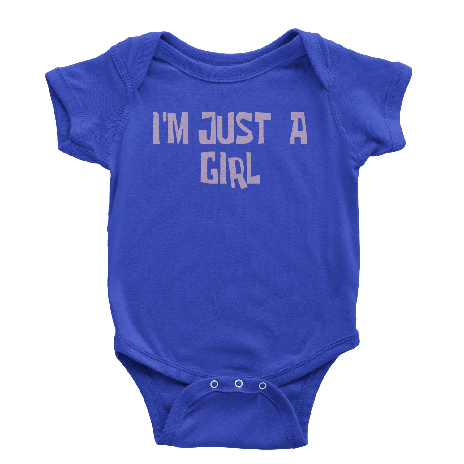 I'm Just A Girl Guts Music Infant One-Piece Romper Bodysuit and Toddler T-shirt Royal Blue