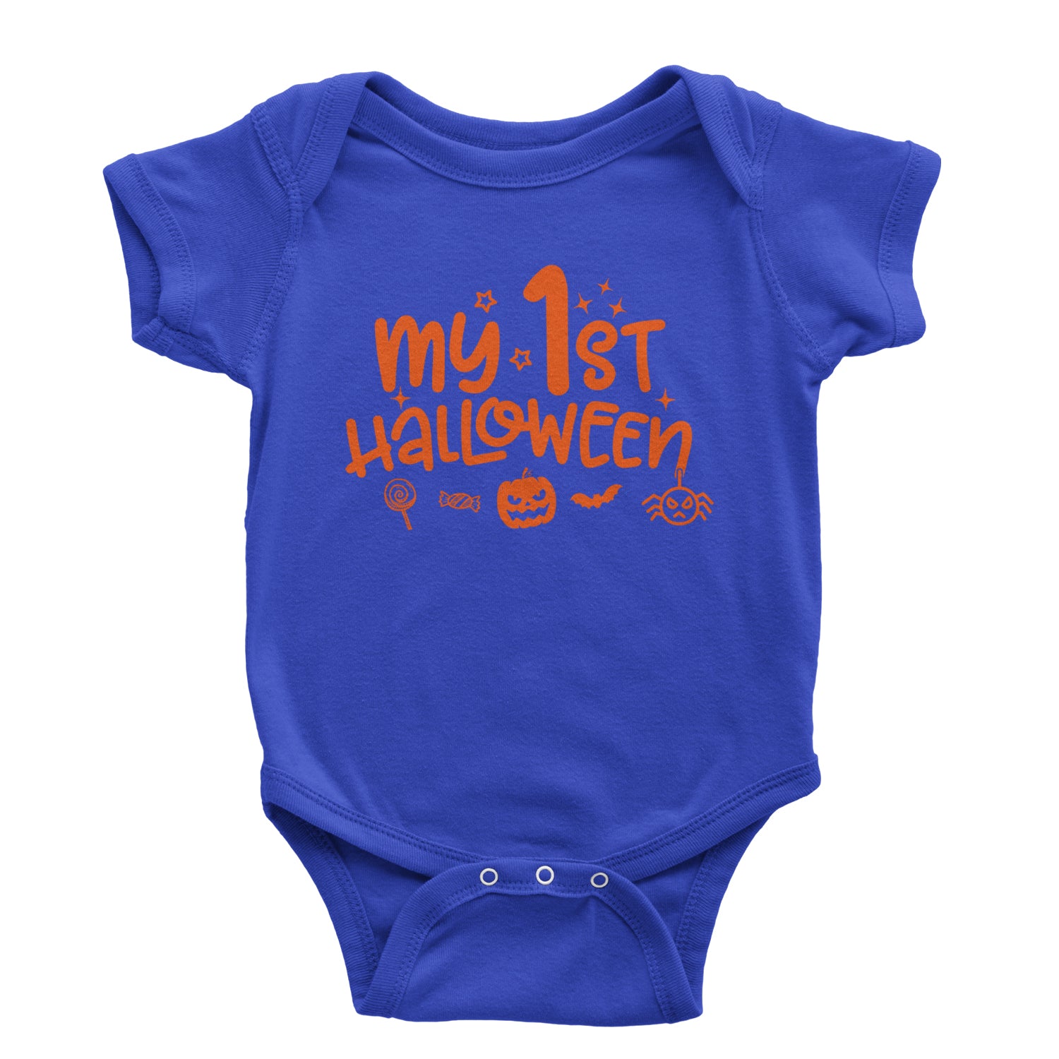 My First Halloween Infant One-Piece Romper Bodysuit and Toddler T-shirt Royal Blue