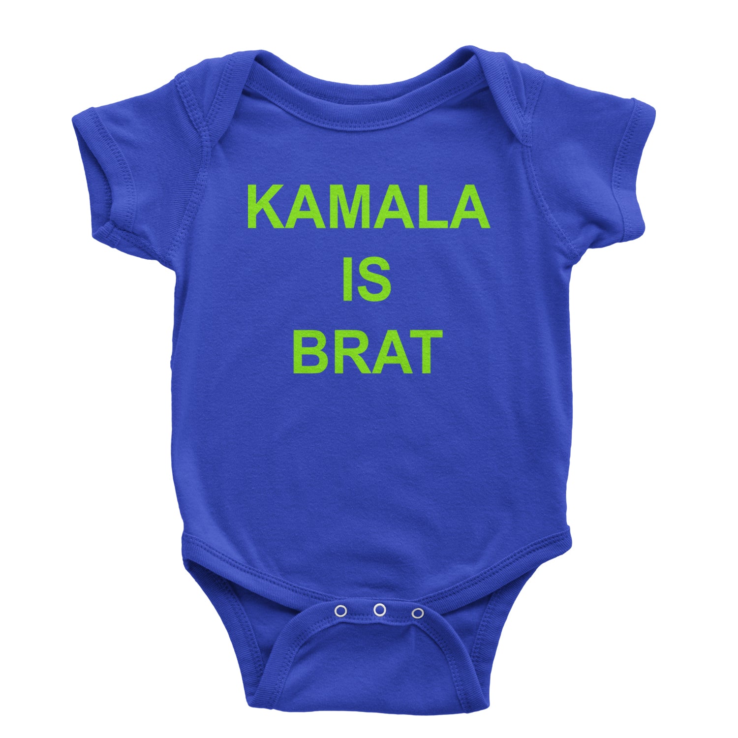 Kamala Is Brat - President Harris 2024 Infant One-Piece Romper Bodysuit and Toddler T-shirt Royal Blue