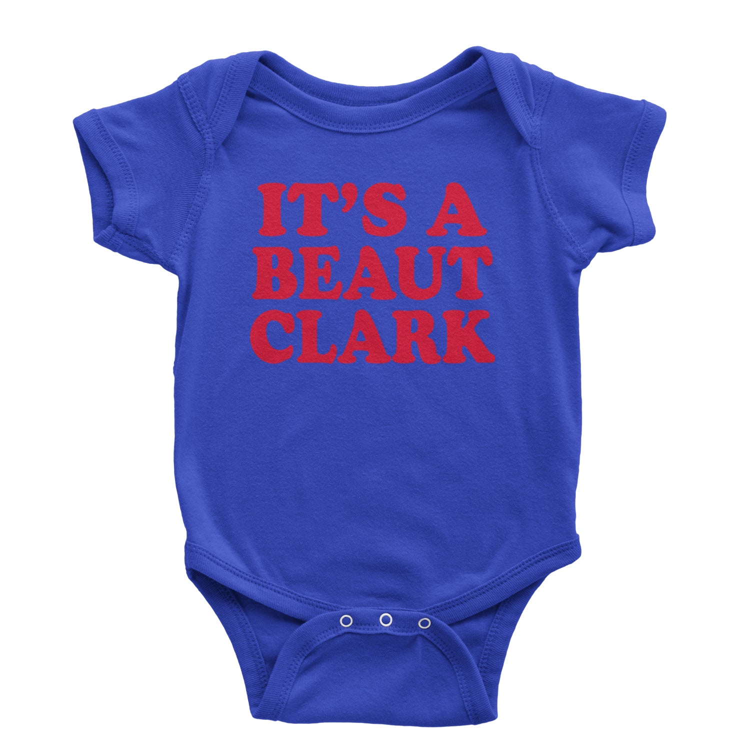 It's a Beaut Clark Festive Christmas Infant One-Piece Romper Bodysuit and Toddler T-shirt Royal Blue