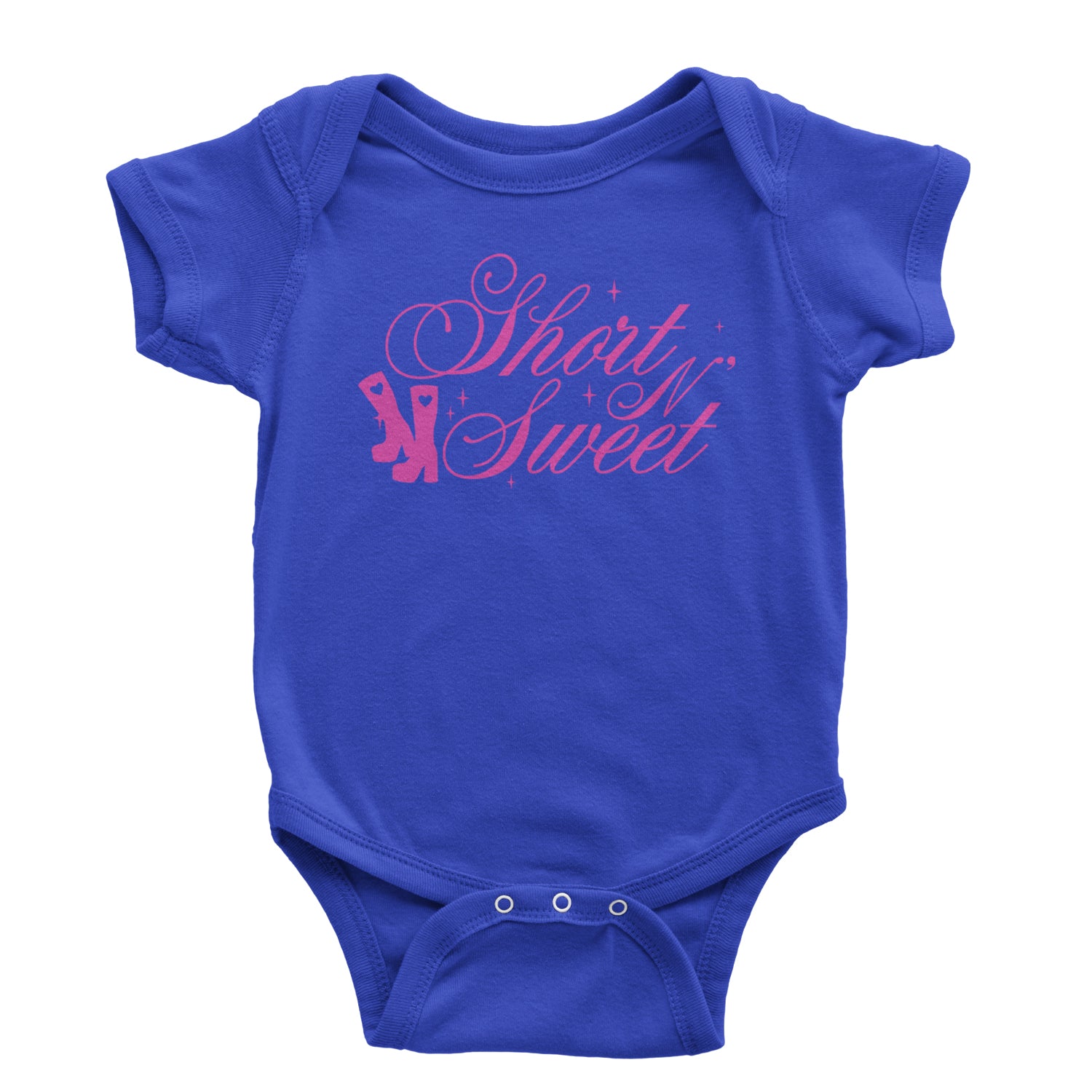 Boots Short N' Sweet Infant One-Piece Romper Bodysuit and Toddler T-shirt Royal Blue