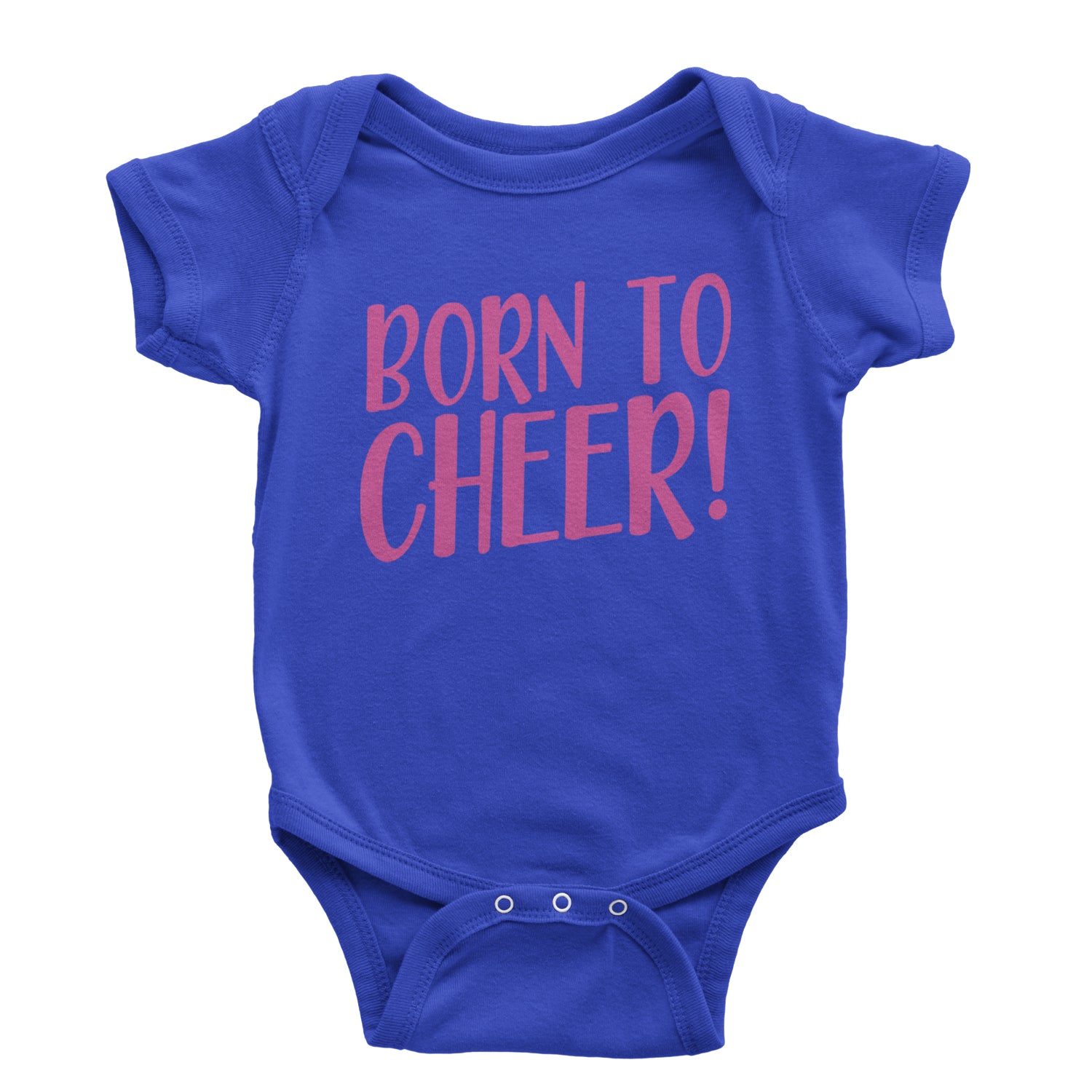 Born To Cheer Infant One-Piece Romper Bodysuit and Toddler T-shirt Royal Blue