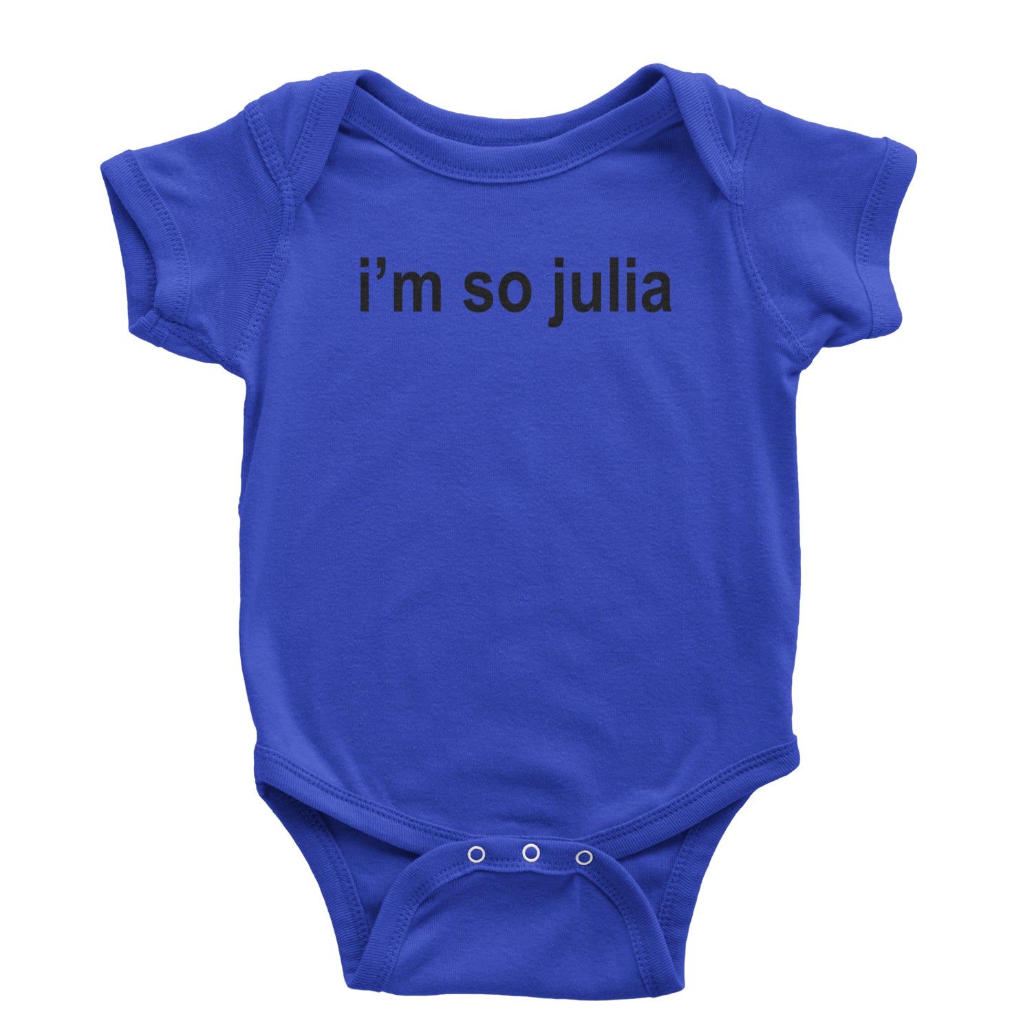 I'm So Julia Brat Green Infant One-Piece Romper Bodysuit and Toddler T-shirt Royal Blue