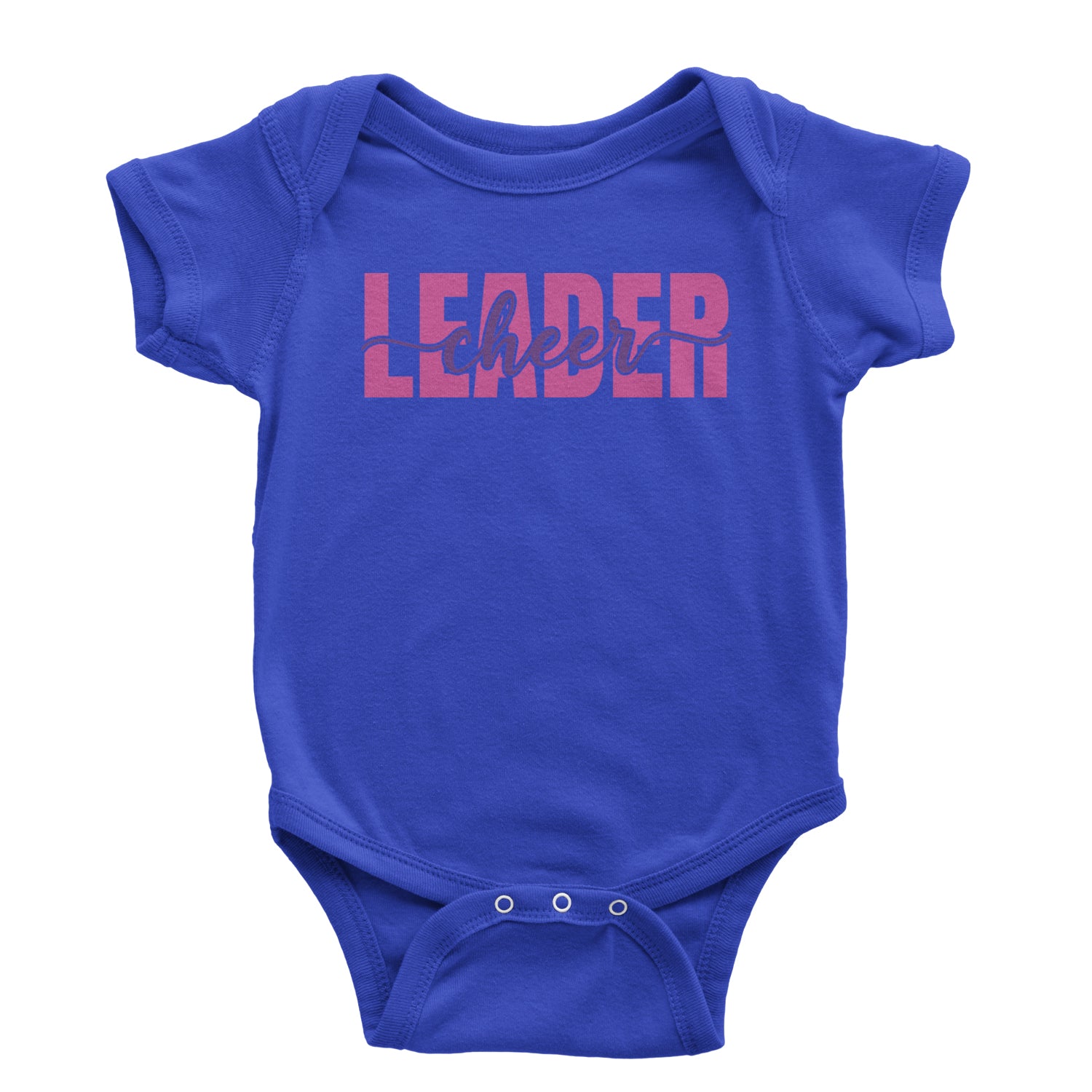 Cheerleader Script Style Infant One-Piece Romper Bodysuit and Toddler T-shirt Royal Blue