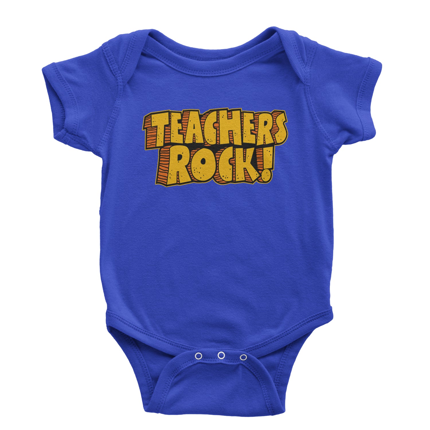 Teachers Rock Retro Infant One-Piece Romper Bodysuit and Toddler T-shirt Royal Blue